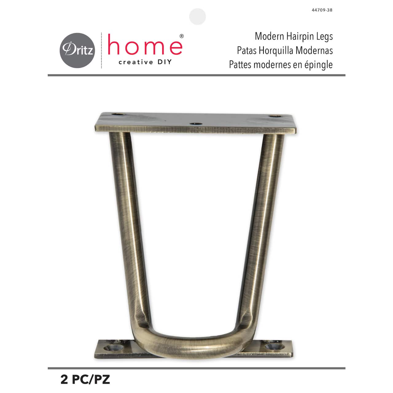 Dritz® Home Antique Brass Modern Hairpin Legs Set